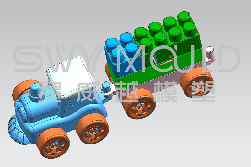 Design Of New Building Block Mould Finished